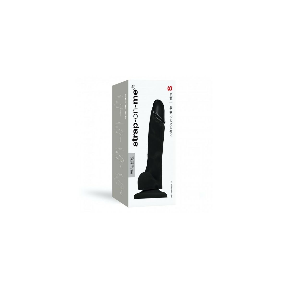 Dildo Strap-on-me Realistic Svart S